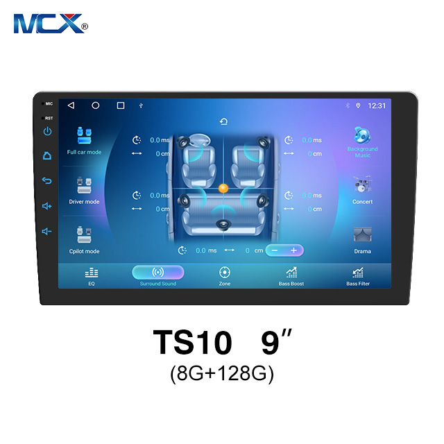 MCX TS10 9 بوصة 8 + 128 جيجا DVD Auto Wifi IPS BT Universal Car Dvd Player Factory
