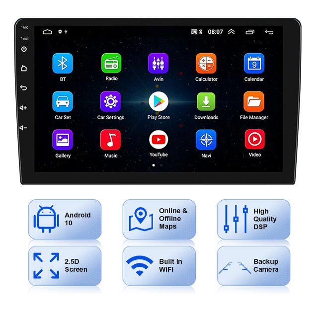 MCX T3L 9 '' 2 + 32G Mirror Link BT Car Android Player المصدرون