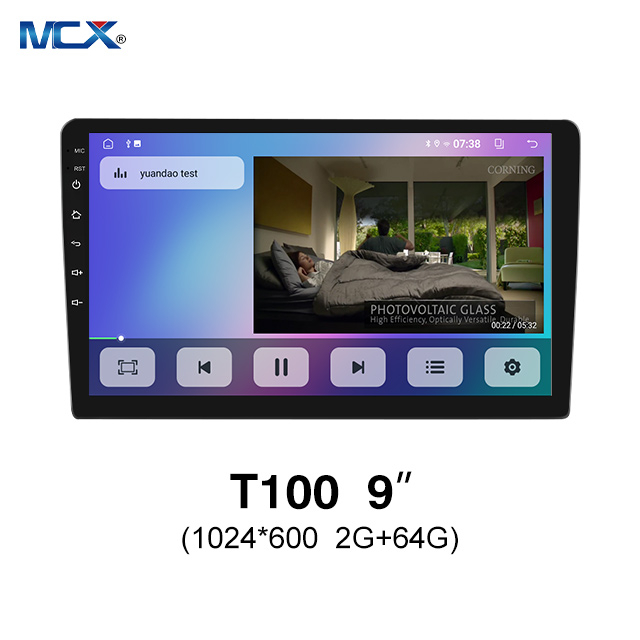 MCX T100 9 بوصة 1024*600 2G+64G وحدة رأس تلقائية لاسلكية تعمل بنظام أندرويد صينية