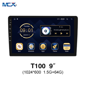 MCX T100 9 بوصة 1024 * 600 1.5G + 64G AHD شاشة تعمل باللمس وكالات Carplay