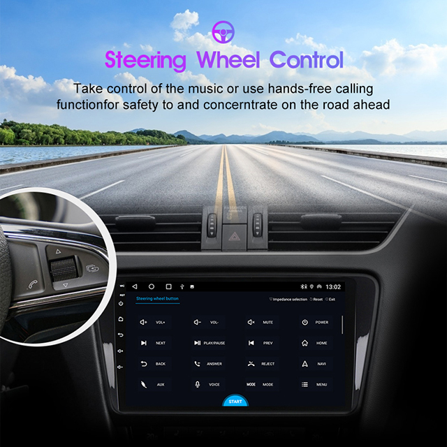 Take control of the music or use hands-free calling function for safety to and concern trate on the road ahead.