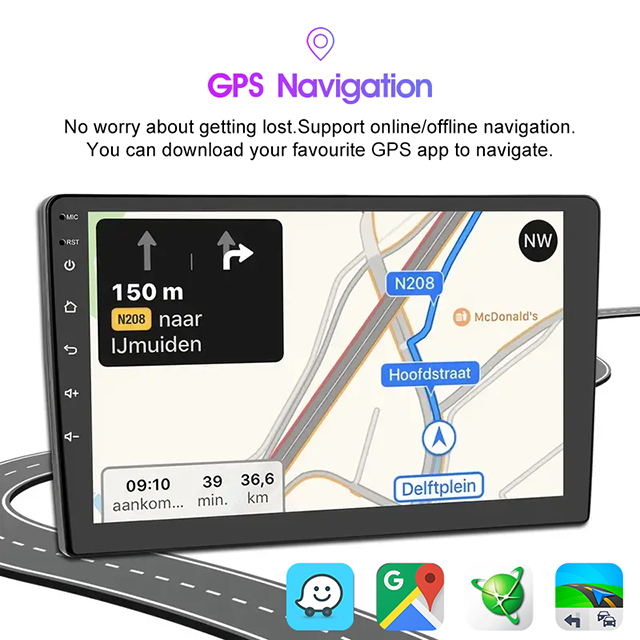 No worries about getting lost. Online and offline navigation support is provided. Download a GPS app for easy navigation.