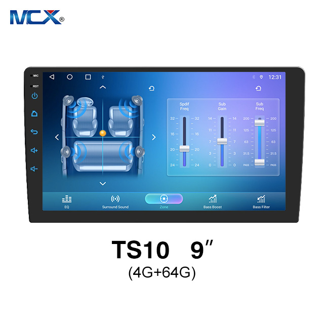 MCX TS10 4 + 64G DSP العلامة التجارية العالمية تخصيص 360 درجة ستيريو سيارة أندرويد الصين