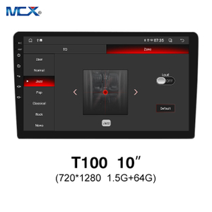 MCX T100 10 '720 * 1280 1.5G + 64G مشغل DVD للسيارة يعمل بنظام Android مع موردي Bluetooth