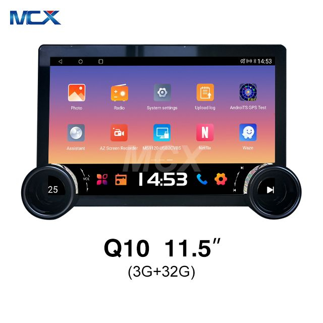 MCX Q10 11.5 بوصة 3 + 32G Android 13 Double Knob Android Player بالجملة