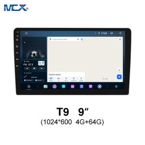 MCX T9 4+64G 9 بوصة 1024*600 أندرويد 13 ستيريو سيارة مع لوازم كاميرا احتياطية بلوتوث