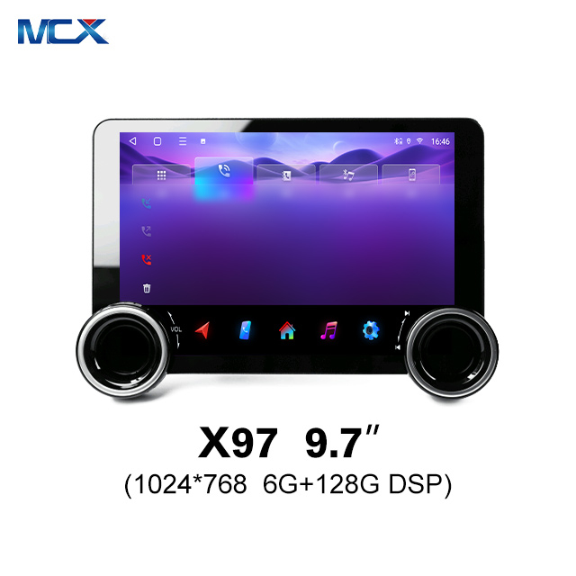 كاميرا MCX 9.7 بوصة X97 4+64G DSP HD بمقبض مزدوج وشاشة لمس كاملة لراديو السيارة