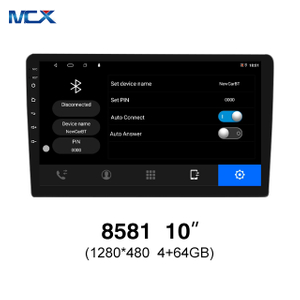 MCX N81 8581 10 بوصة 1280*720 4+64 جيجا بايت AHD Wifi أفضل شركة ستيريو للسيارة